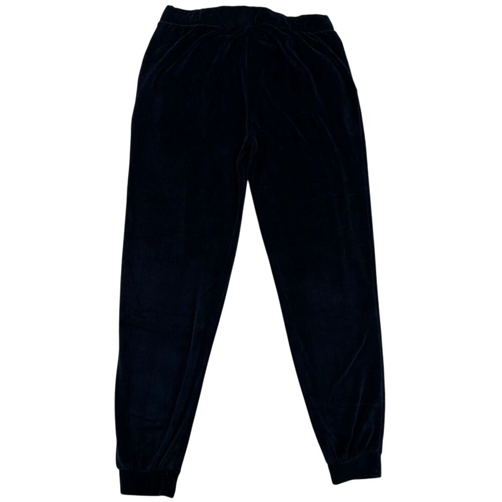 Coco Limon Womens XL Navy Blue Velour Joggers Drawstring Track Pants Cozy Soft